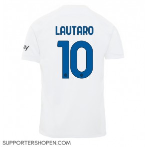 Inter Milan Lautaro Martinez #10 Borta Matchtröja 2023-24 Kortärmad